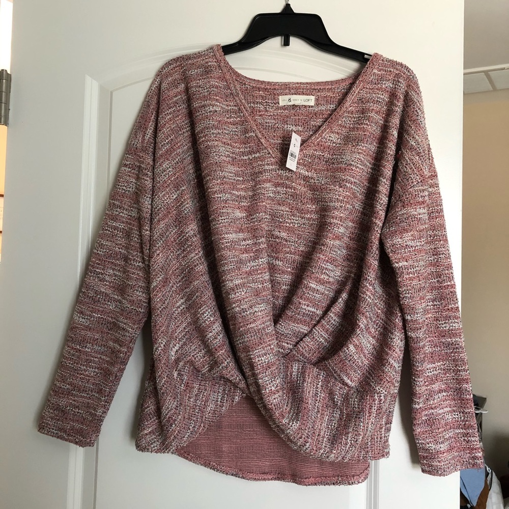 Loft -Lou & Grey front twist sweater